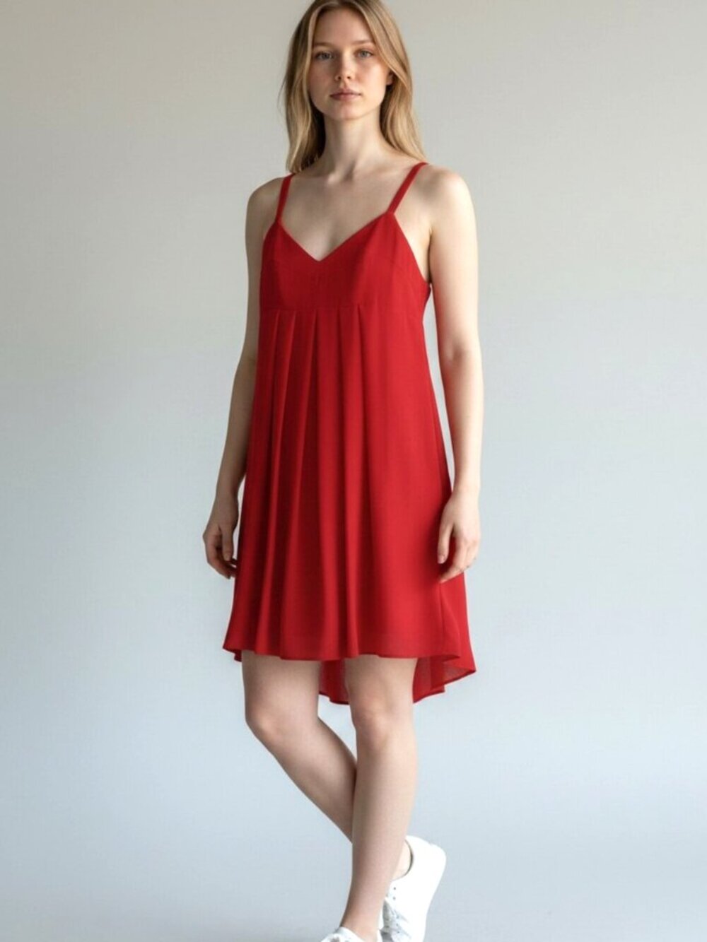 Amanda Uprichard High Low Open Back Dress Sorority Red S Like New